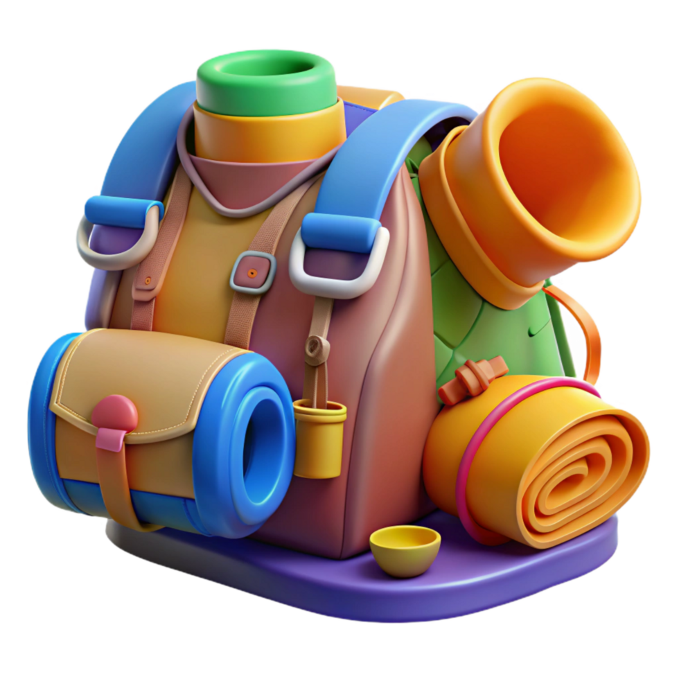 impressive abstract Colorful Hiking Gear Spilled Transparent authentic png
