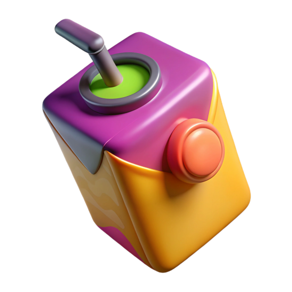 vibrant classic Colorful Juice Pouch with Spout Cap Cutout authentic png