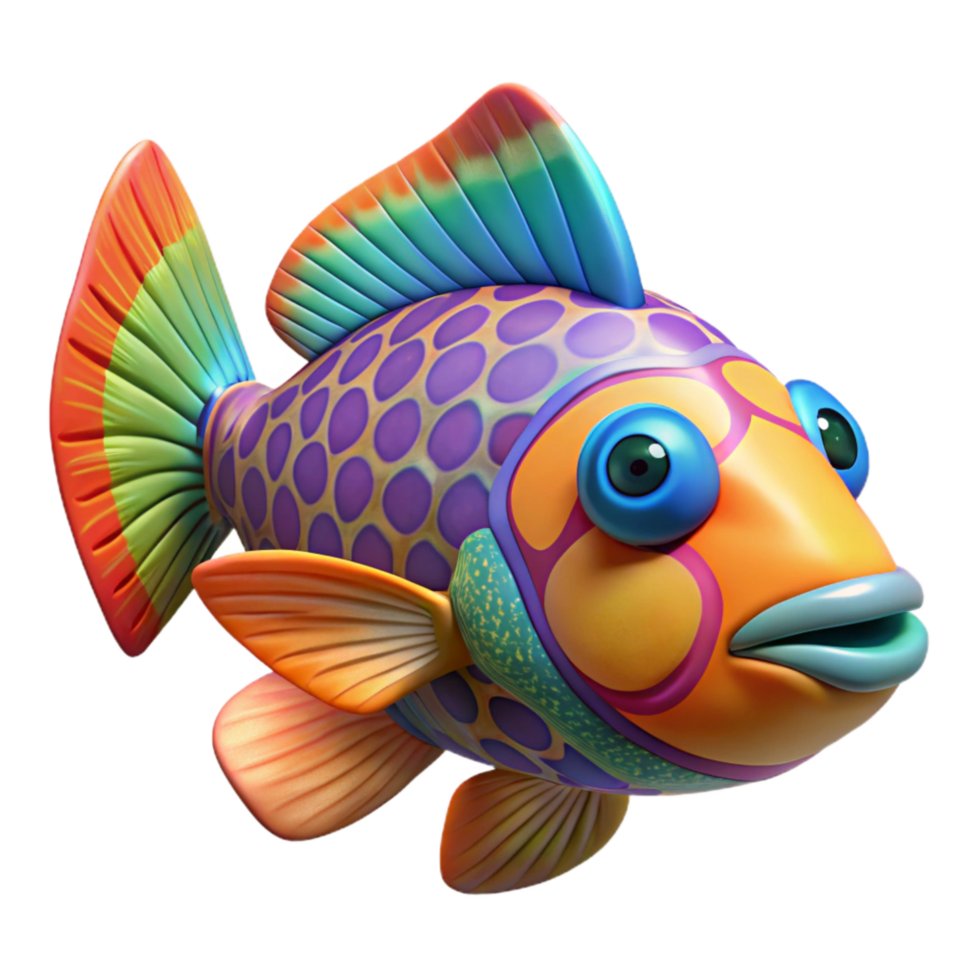 stunning classic Colorful Mandarin Fish Cutout genuine png