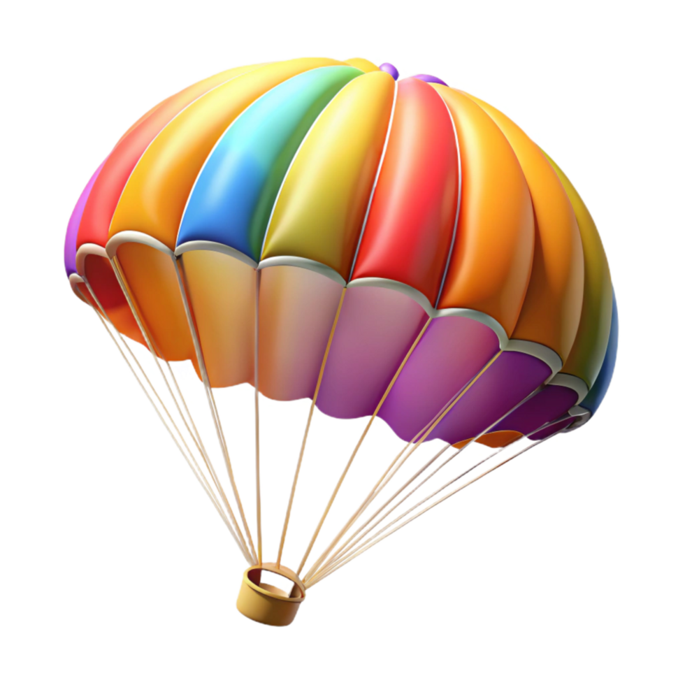Colorful Parachute Open Isolated png
