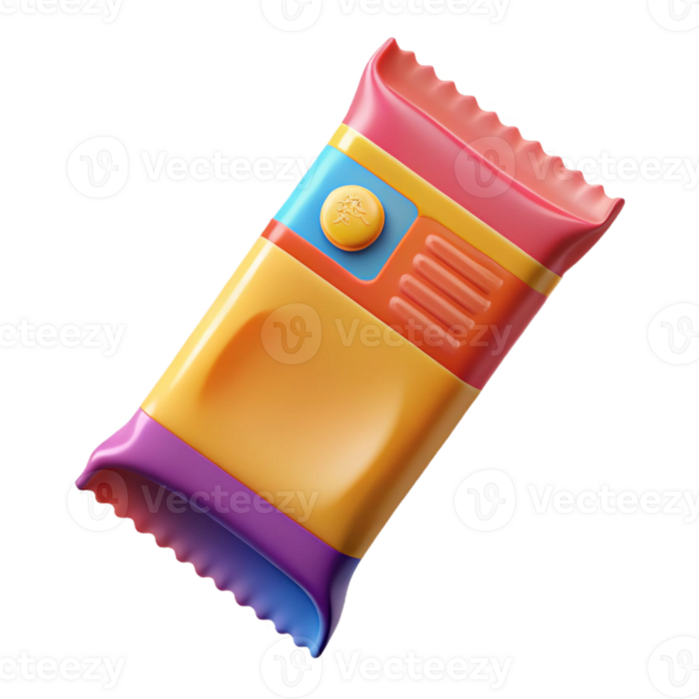stunning contemporary Colorful Snack Bar Wrapper with Nutritional Information Isolated premium png