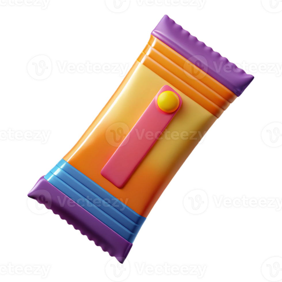 wonderful traditional Colorful Snack Bar Wrapper with Nutritional Information Isolated detailed png