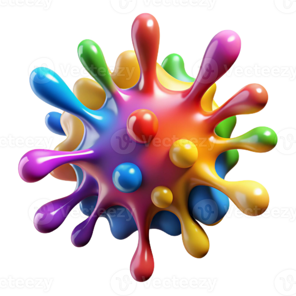 wonderful minimalist Colorful Splash Graffiti Transparent Background png