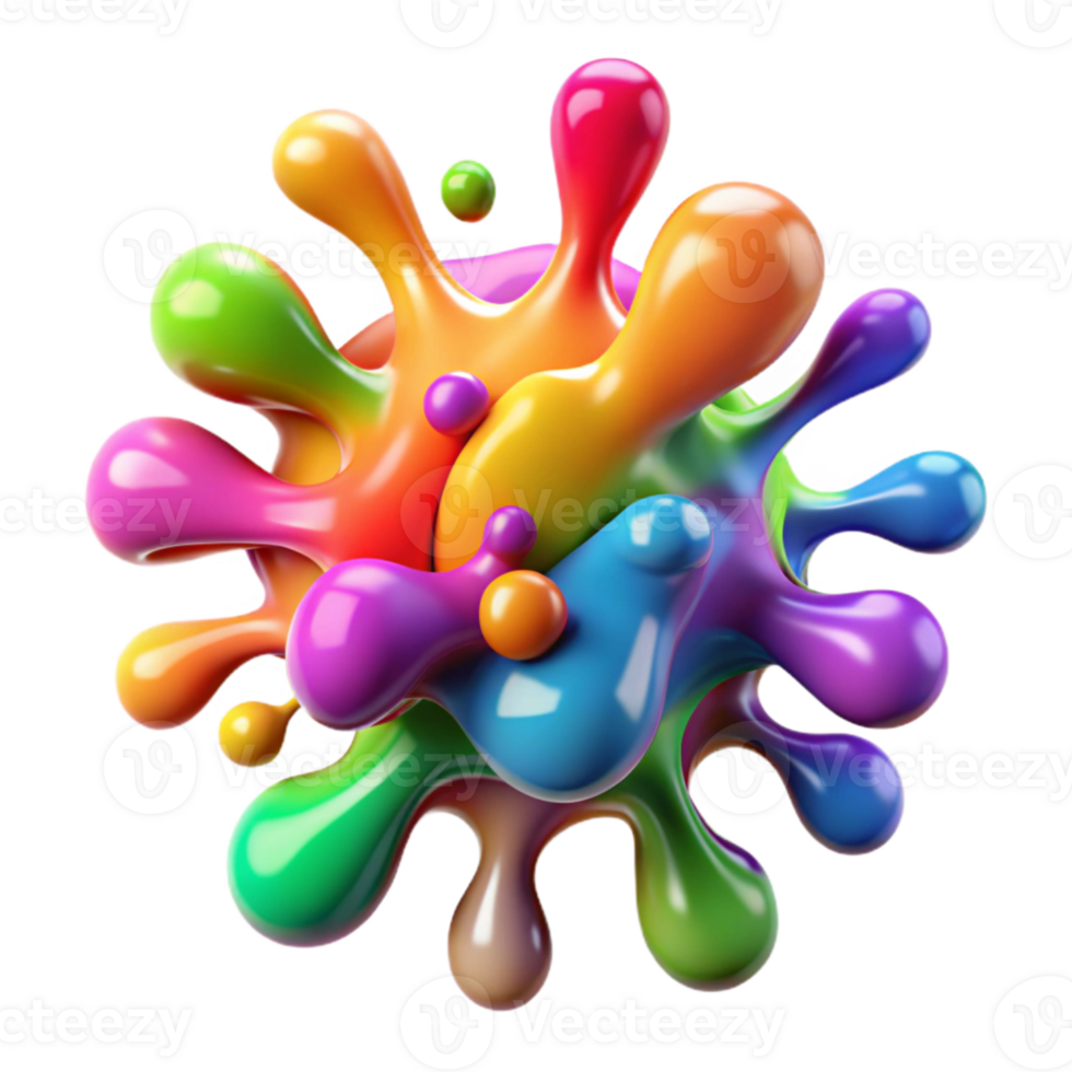magnificent creative Colorful Splash Graffiti Transparent Background detailed png