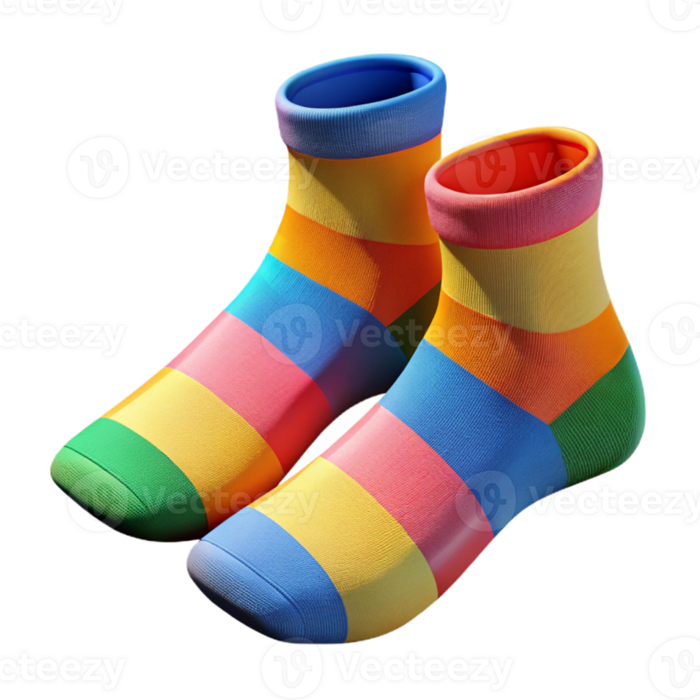 wonderful abstract Colorful Sports Socks Isolated professional png