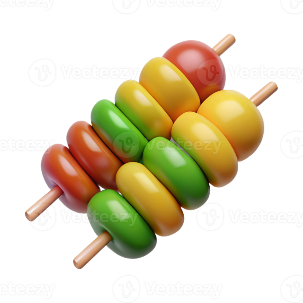 impressive contemporary Colorful Vegetable Skewers Cutout high quality png