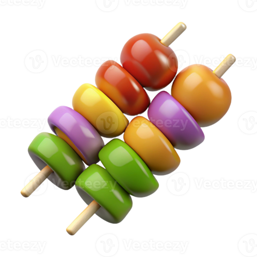 impressive classic Colorful Vegetable Skewers Cutout exclusive png