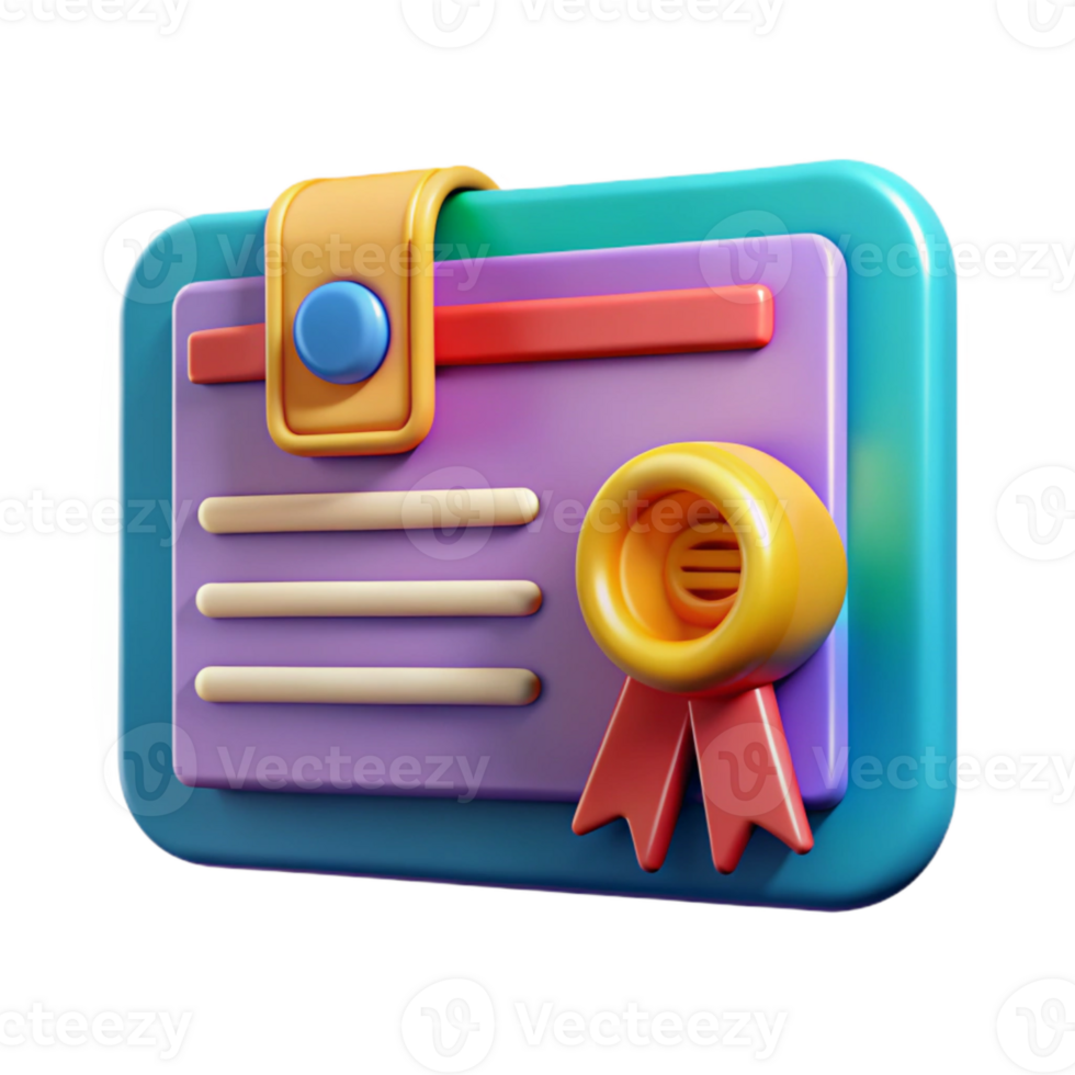 stunning creative Colorful Webinar Certificate with Ribbon Isolated detailed png