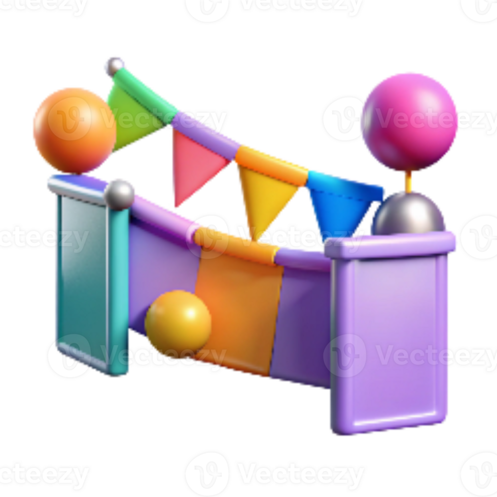beautiful abstract Colorful Virtual Event Banners and Flags Transparent Background original png