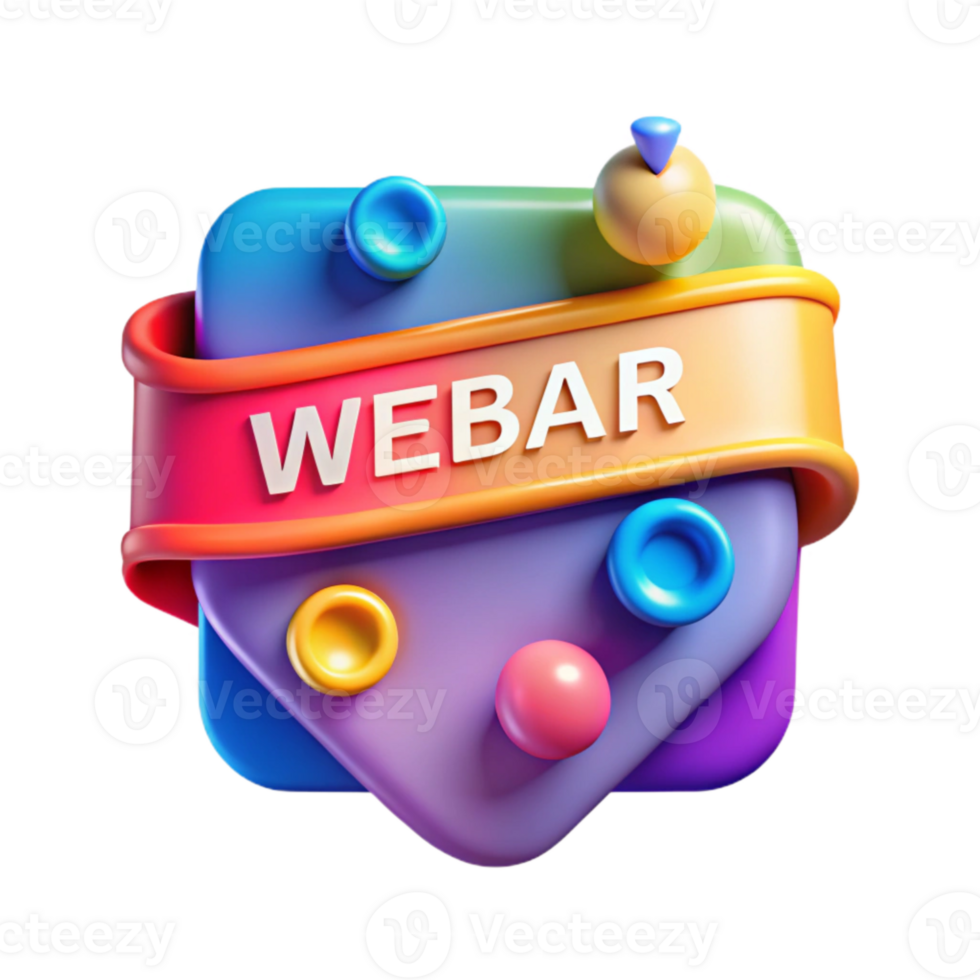 beautiful vintage Colorful Webinar Invitation Banner Transparent Background detailed png