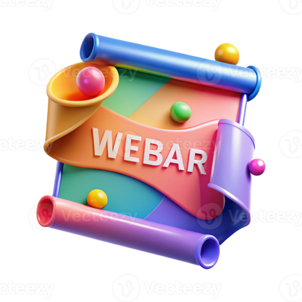 impressive modern Colorful Webinar Invitation Banner Transparent Background premium png