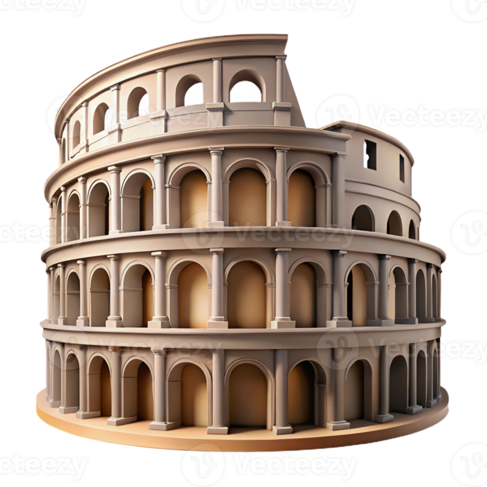 magnificent minimalist Colosseum in Rome Transparent high quality png
