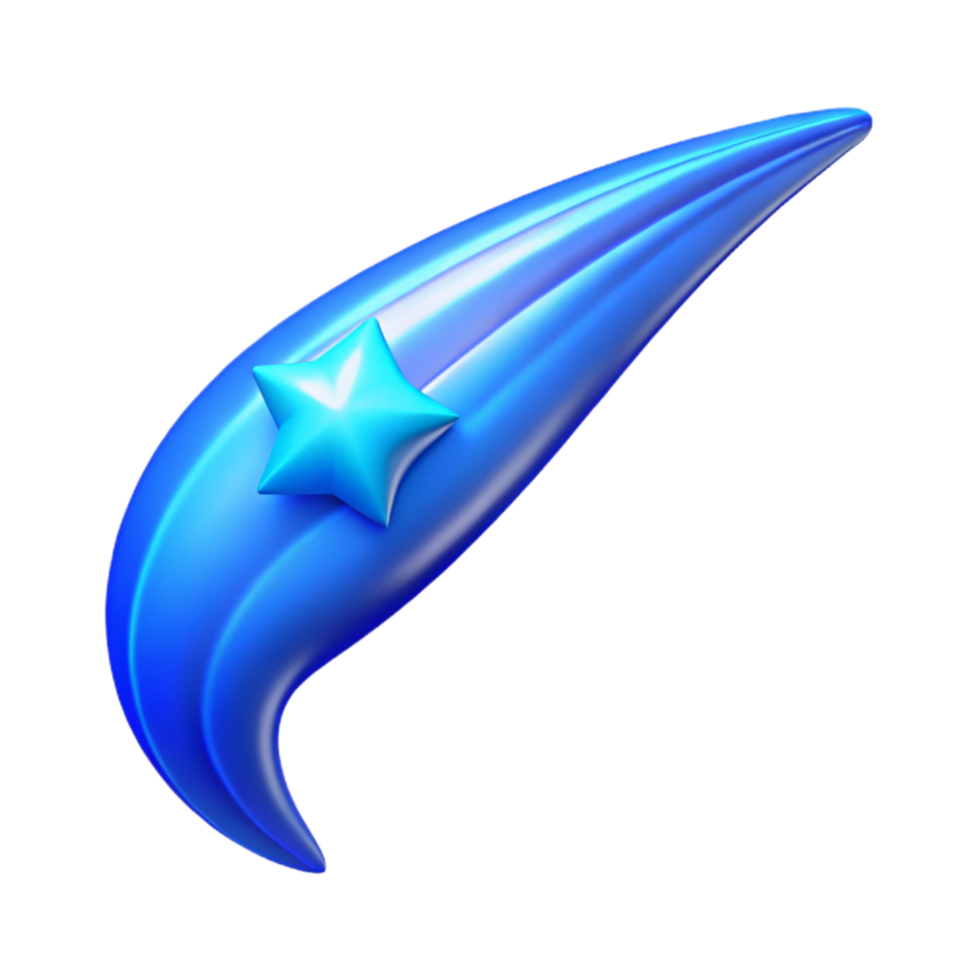 extraordinary rustic Comet Tail Glowing Blue Cutout high resolution png