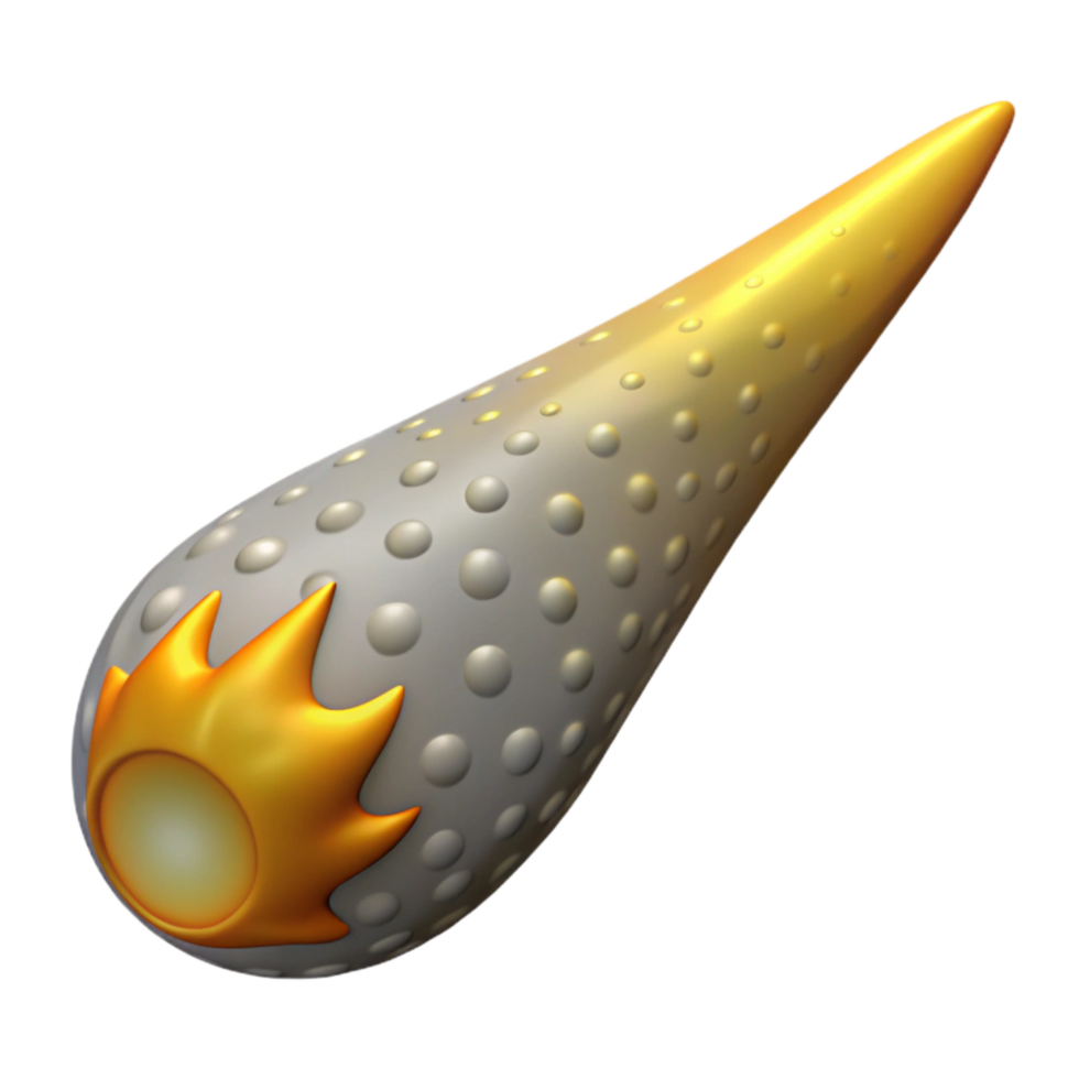 beautiful contemporary Comet with Long Tail Transparent Isolated Element png
