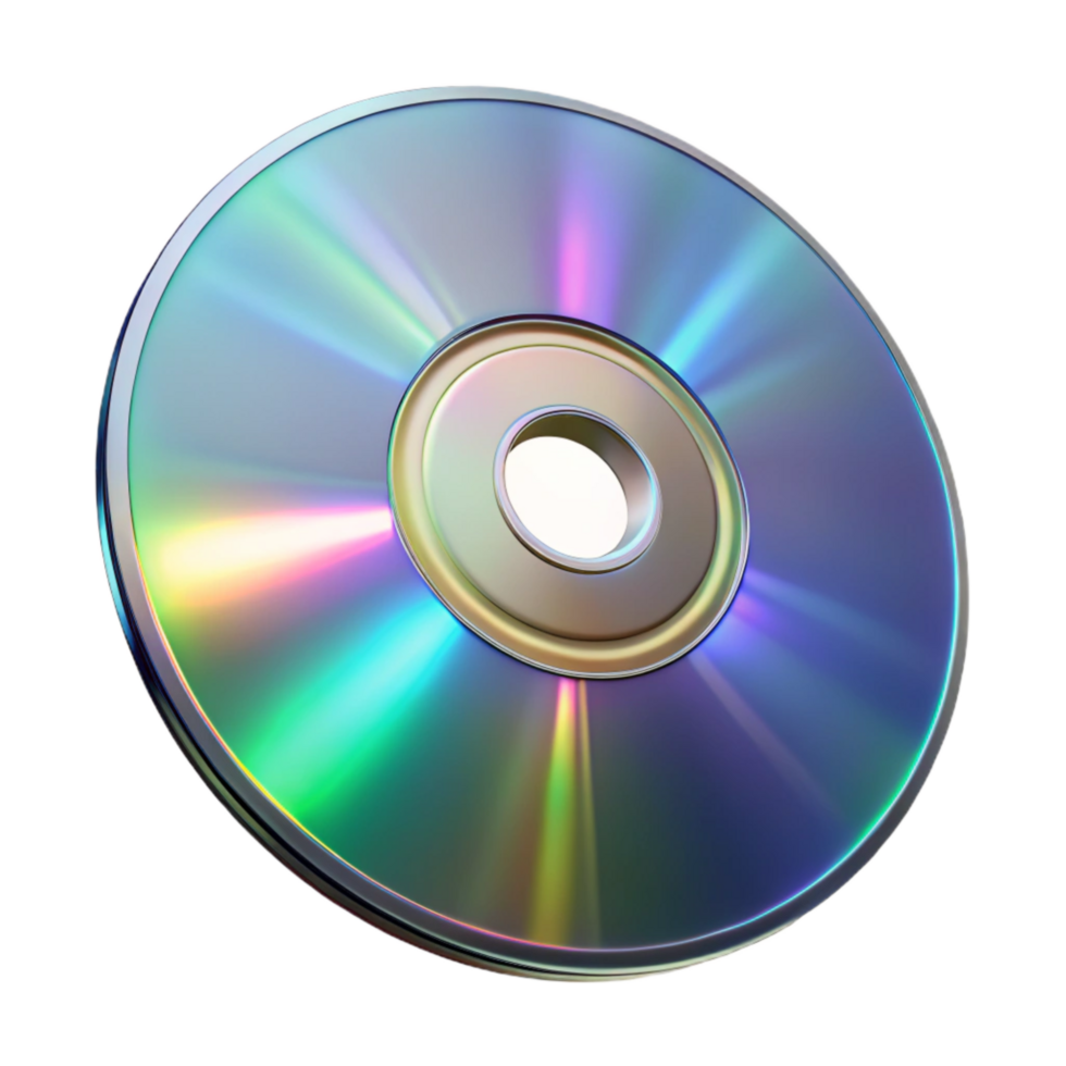 wonderful modern Compact Disc Data Side Reflective Surface Isolated png