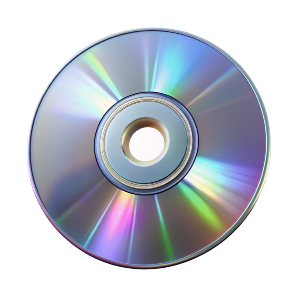 wonderful traditional Compact Disc Data Side Reflective Surface Isolated detailed png