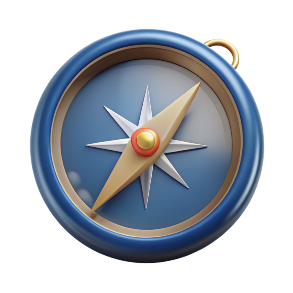 extraordinary minimalist Compass Pointing North Top View Cutout high resolution png
