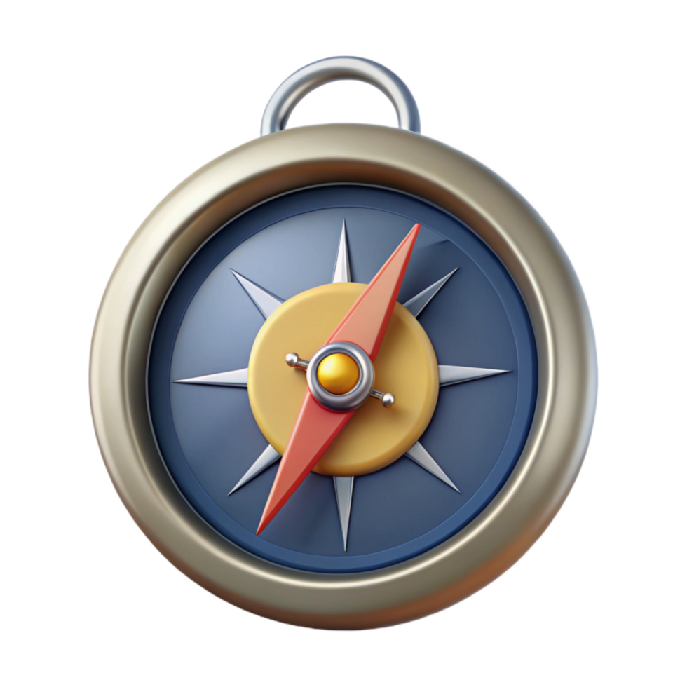 stunning minimalist Compass Top View Transparent Background authentic png