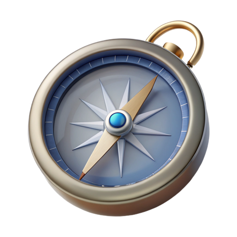 beautiful vintage Compass Top View Transparent Background high resolution png