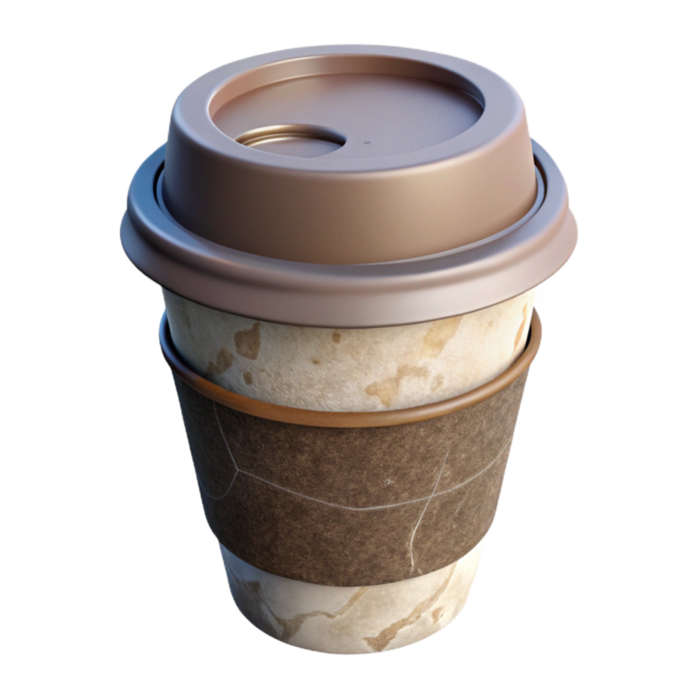 wonderful contemporary Compostable Coffee Cup with Lid Isolated on Transparent Background genuine png