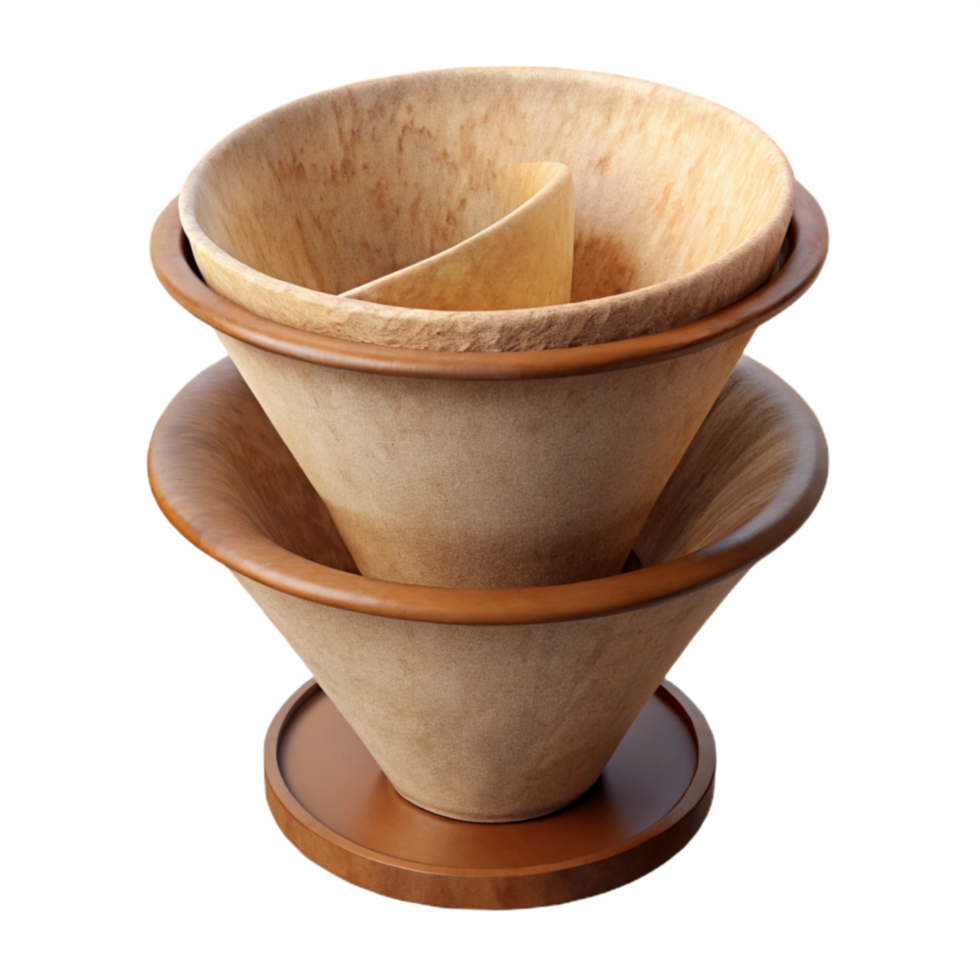 stunning contemporary Compostable Coffee Filters Isolated Transparent Background high resolution png
