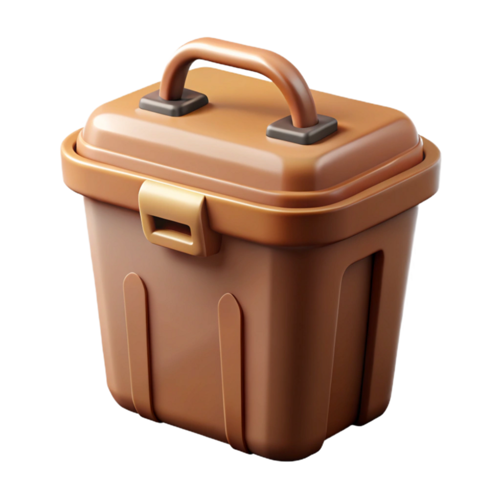 beautiful rustic Compost Bin Brown Color Isolated Cutout genuine png