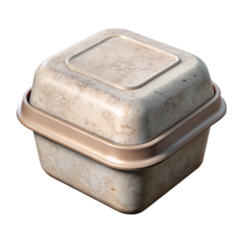 beautiful minimalist Compostable Takeout Container Closed Lid Transparent Background genuine png