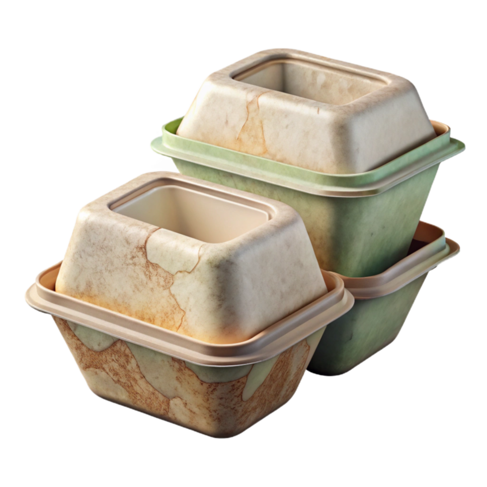 stunning classic Compostable Takeout Containers with Clear Lids Transparent exclusive png