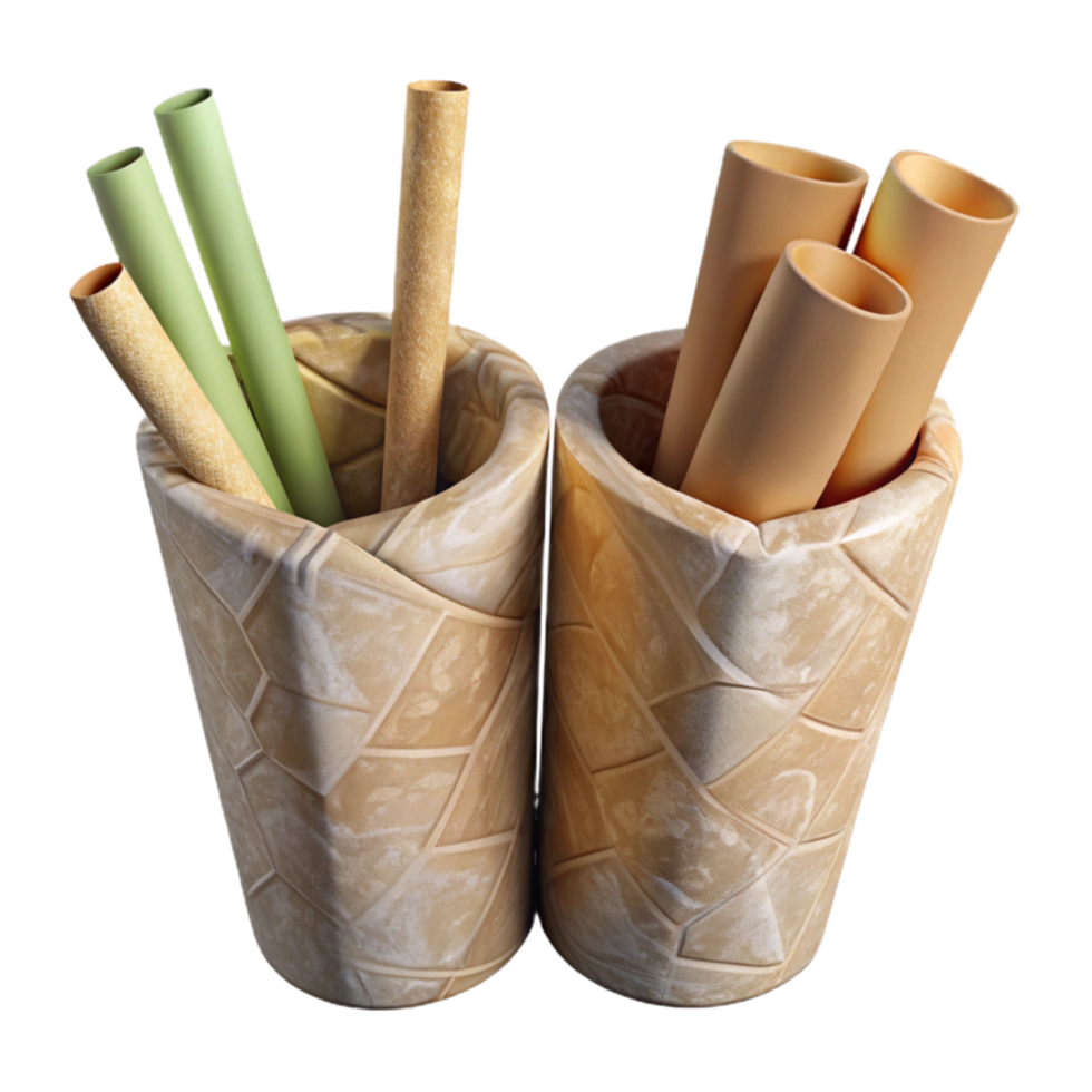 dramatic rustic Compostable Straws with Paper Wrapping Transparent exclusive png