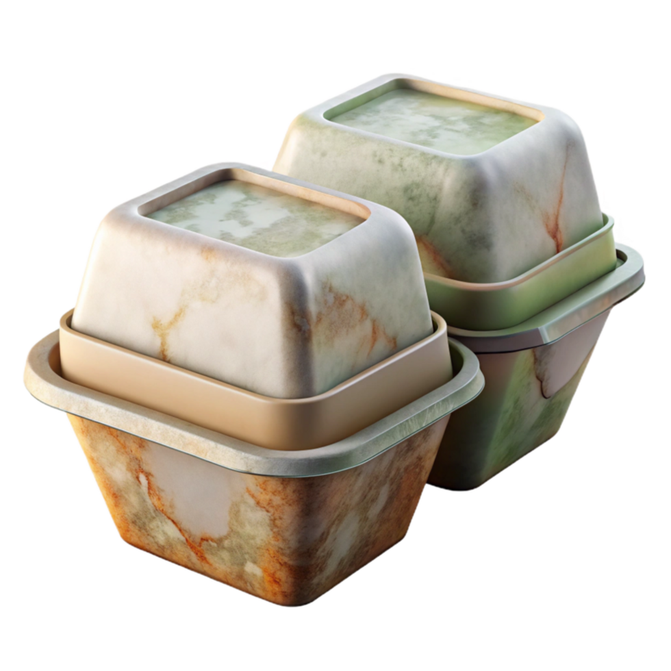 dramatic modern Compostable Takeout Containers with Clear Lids Transparent professional png