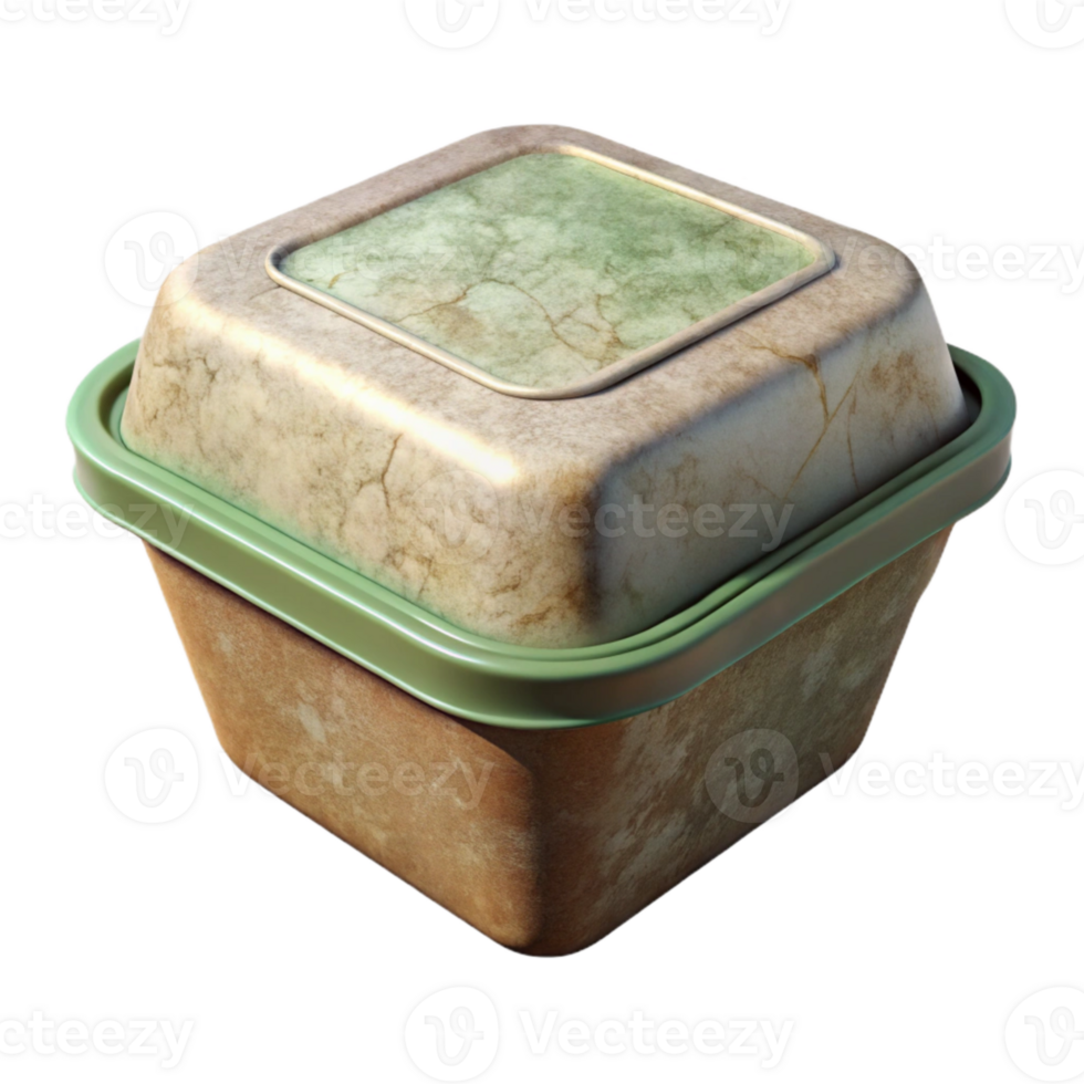 stunning classic Compostable Takeout Container Closed Lid Transparent Background exclusive png