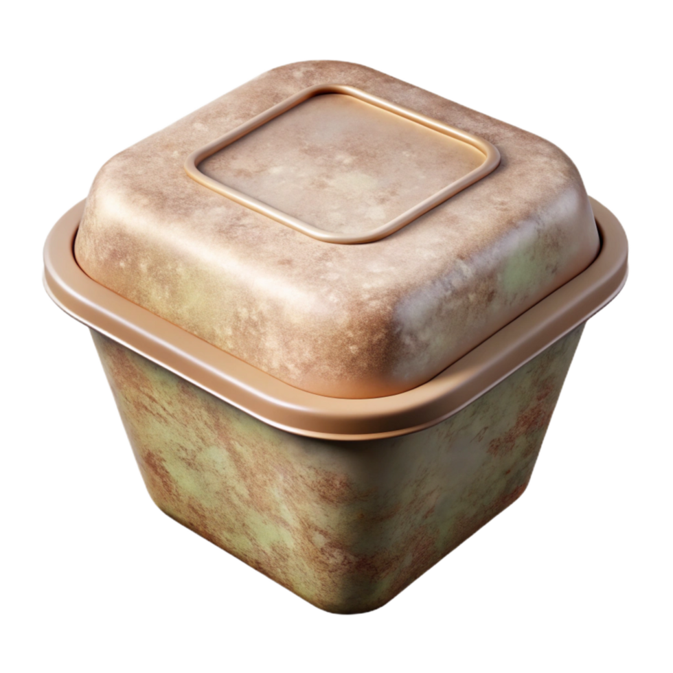 magnificent creative Compostable Takeout Container Closed Lid Transparent Background detailed png