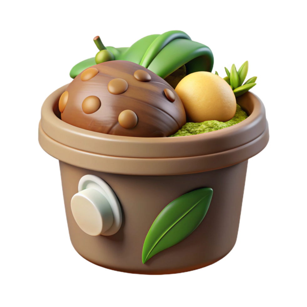 elegant classic Composting Process Cutout Organic Waste detailed png