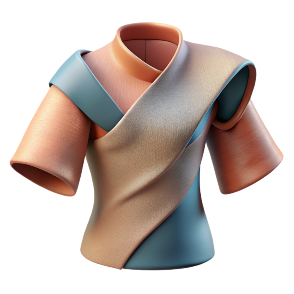 beautiful contemporary Conceptual Top Asymmetrical Sleeves Cutout detailed png
