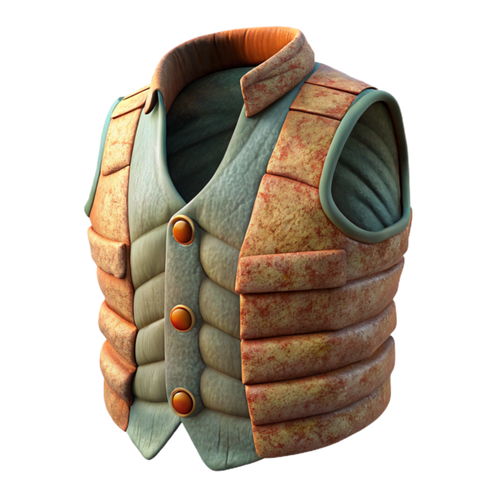 extraordinary vintage Conceptual Vest Layered Texture Cutout png