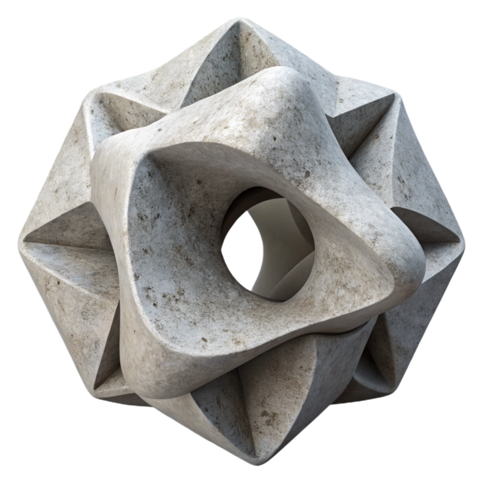 impressive abstract Concrete Sculpture Abstract Form Isolated original png