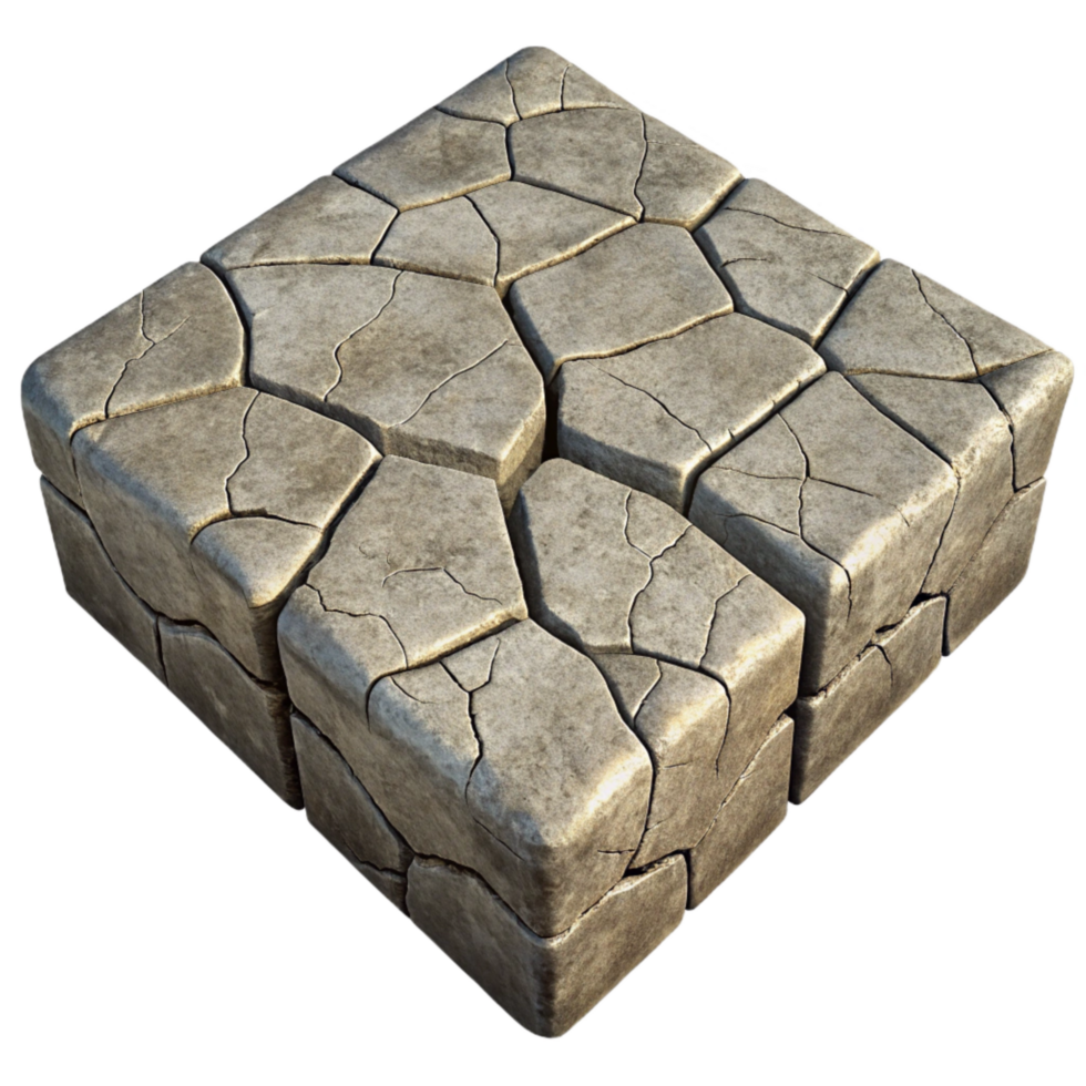 dramatic rustic Concrete Pavement Texture Cracked Surface Transparent Background high resolution png
