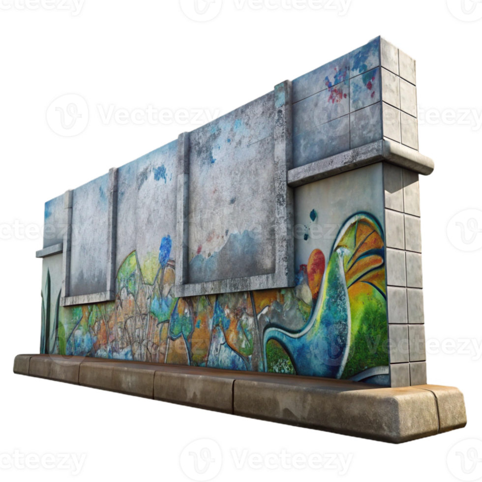 serene vintage Concrete Wall Graffiti Art Transparent Background high resolution png