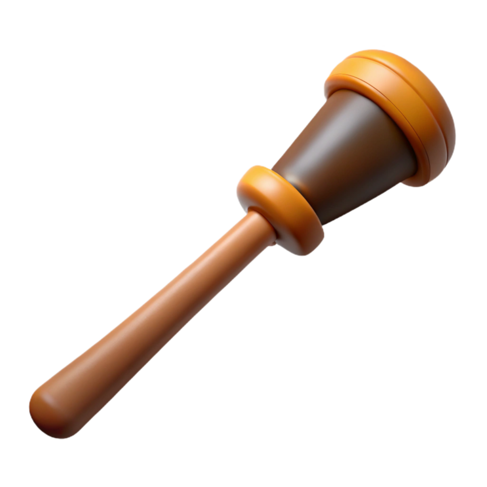 Conductor Baton Wooden Handle Isolated Cutout with Detailed Grip png