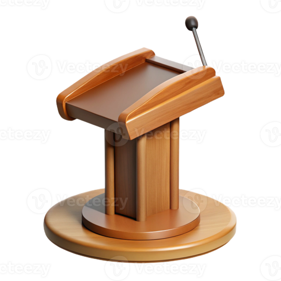 vibrant creative Conductor Podium Wooden Base Isolated Cutout with Detailed Design professional png