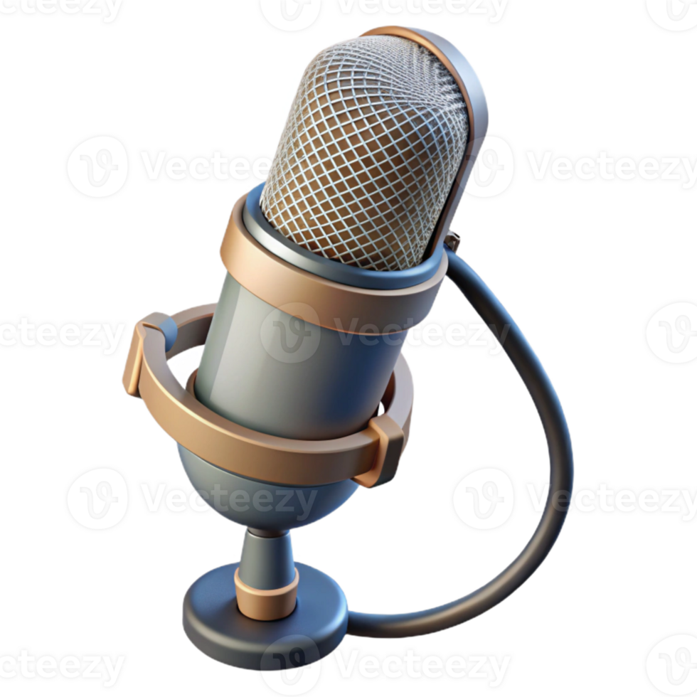 beautiful traditional Condenser Microphone Rear View Xlr Connector Transparent Background detailed png