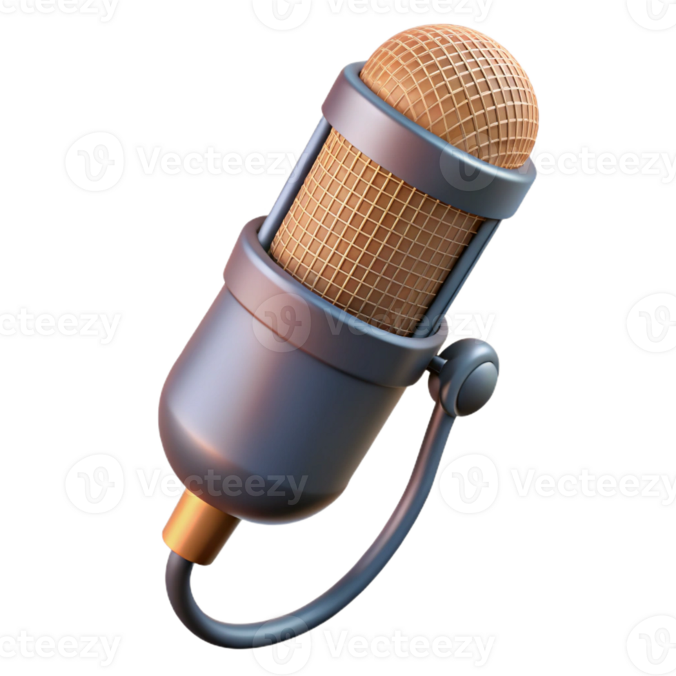 beautiful modern Condenser Microphone Rear View Xlr Connector Transparent Background original png