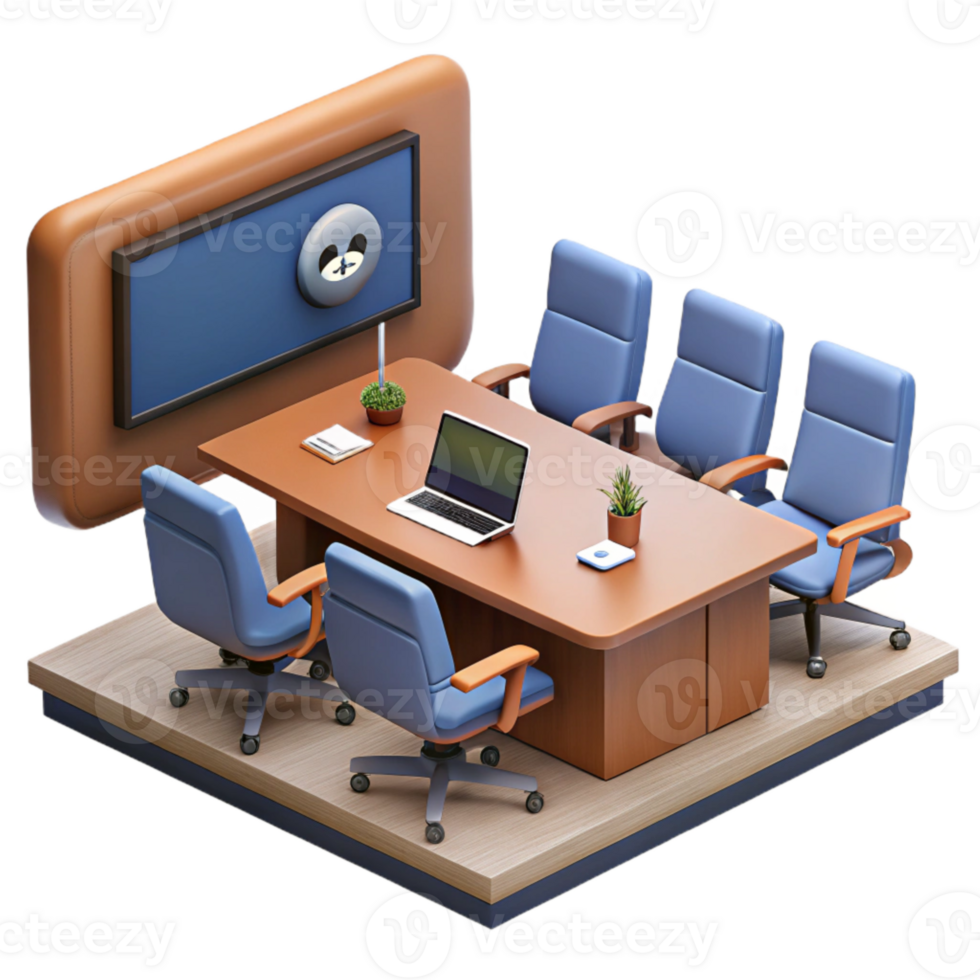 stunning abstract Conference Room with Conference Screen Cutout Element authentic png