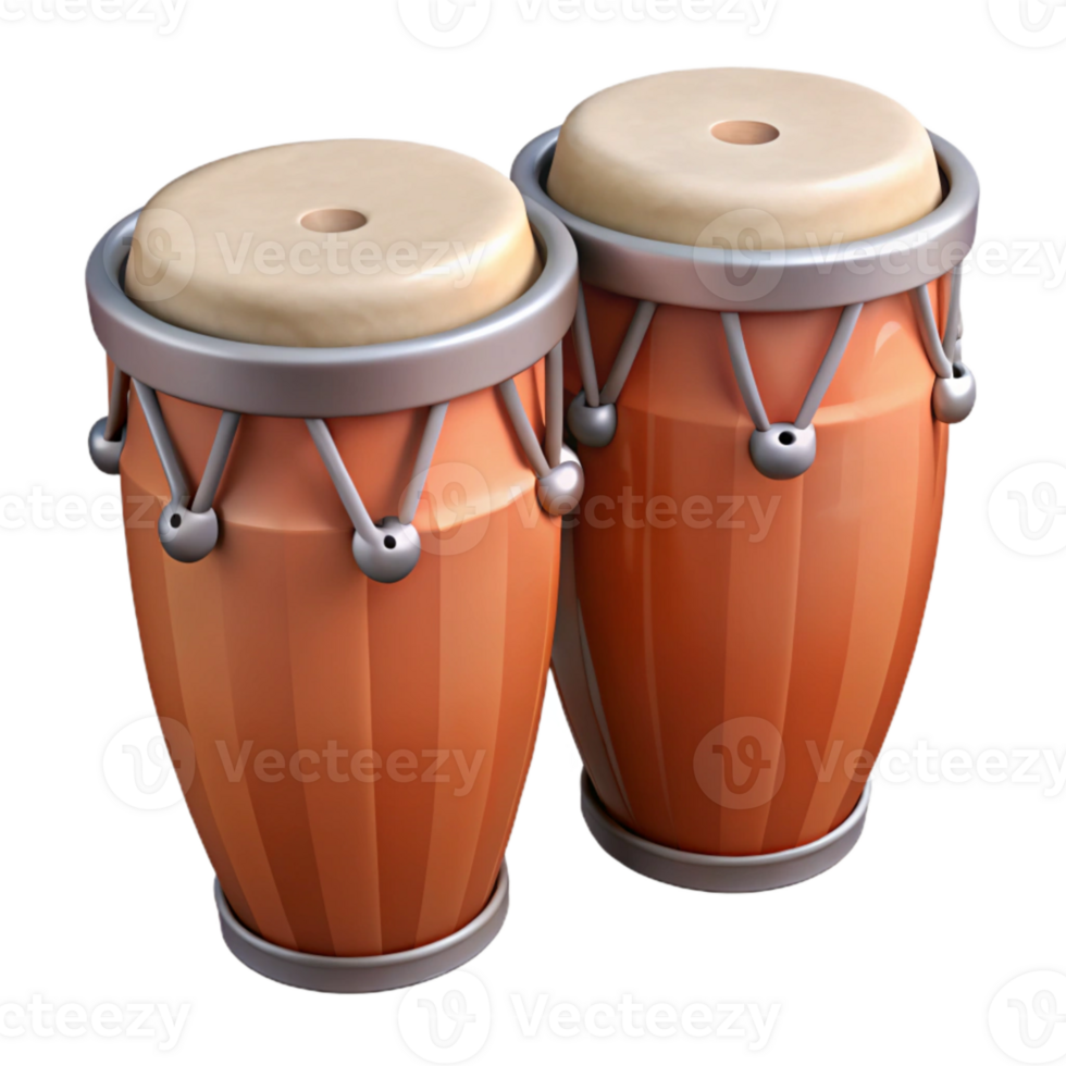 extraordinary classic Conga Drums Side View Transparent Background Cutout original png