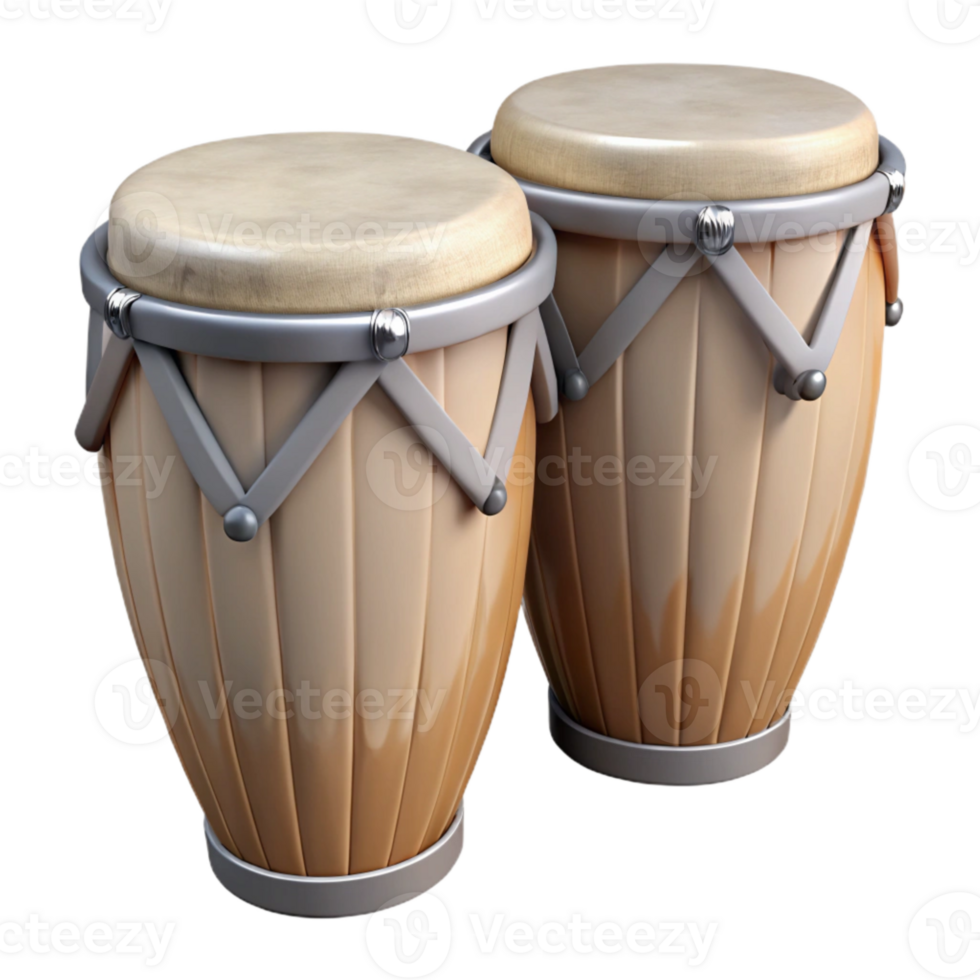 serene classic Conga Drums Side View Transparent Background Cutout high quality png