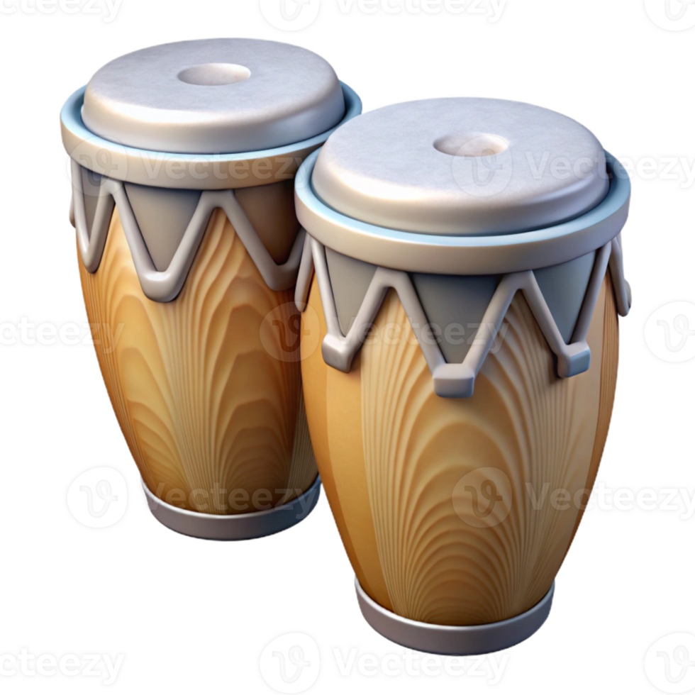 magnificent abstract Conga Drums Side View Transparent Background Cutout genuine png