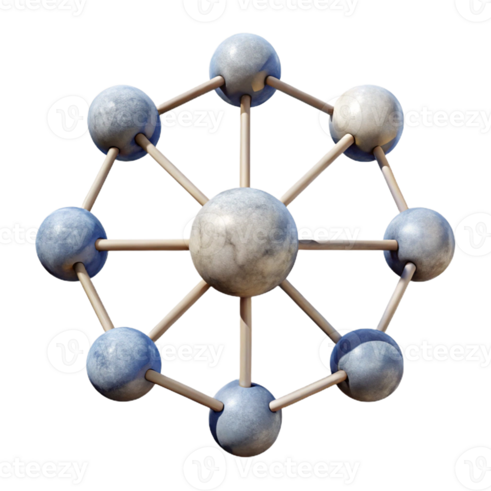 serene traditional Connected Nodes Network Transparent Background detailed png