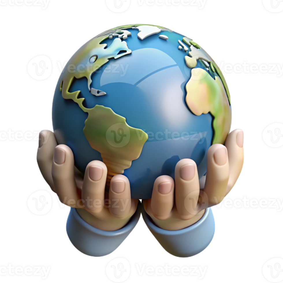 stunning artistic Conservation Hands Holding Globe Cutout Transparent Background high resolution png