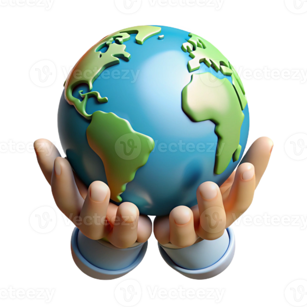 dramatic rustic Conservation Hands Holding Globe Cutout Transparent Background genuine png