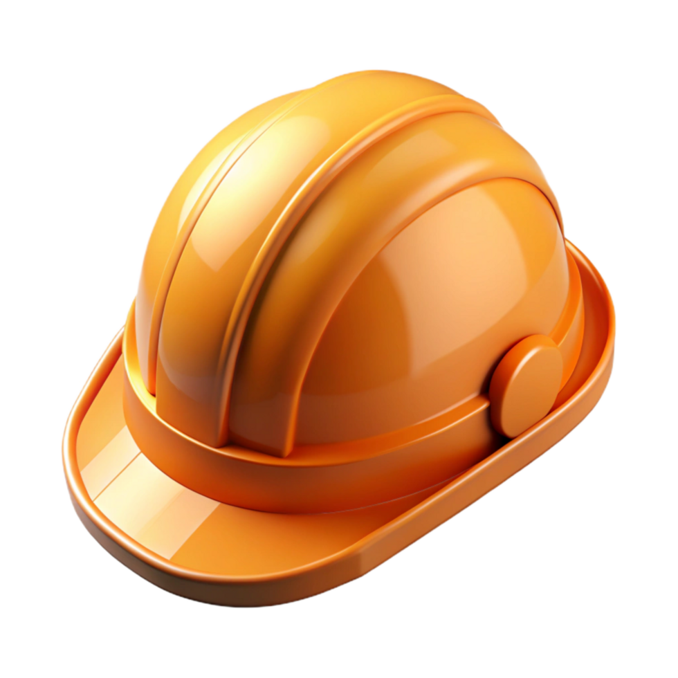 beautiful abstract Construction Helmet Orange Hard Hat Cutout premium png